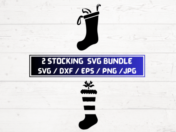 2 CHRISTMAS Stocking SVG Bundle