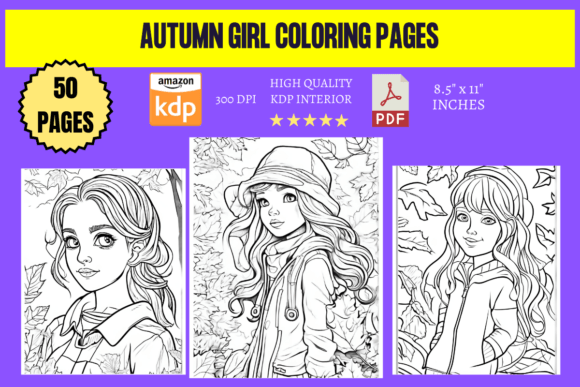 Autumn Girl Coloring Page
