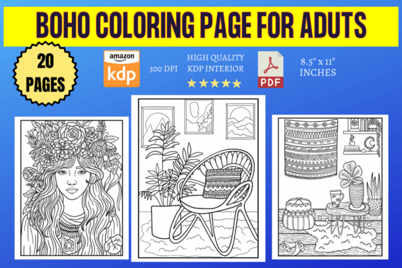 Boho Coloring Pages for Adults