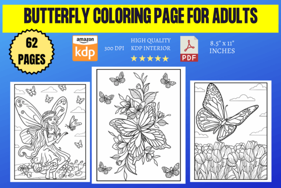 Butterfly Coloring Page for Adults