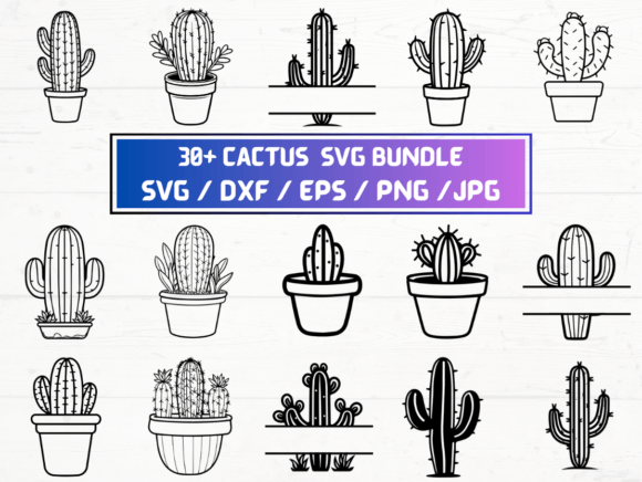 Cactus SVG Digital File Bundle