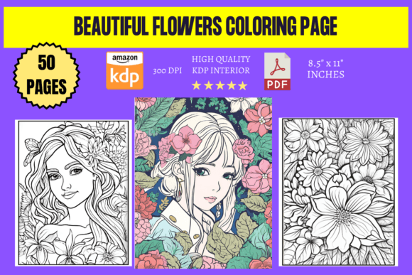 Flowers Coloring Pages for Adults & Teens