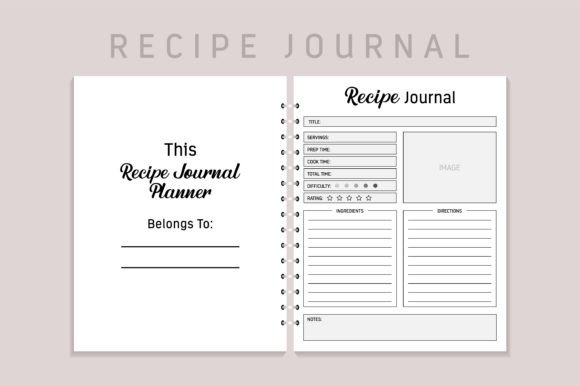 Food Recipe Planner KDP Interior