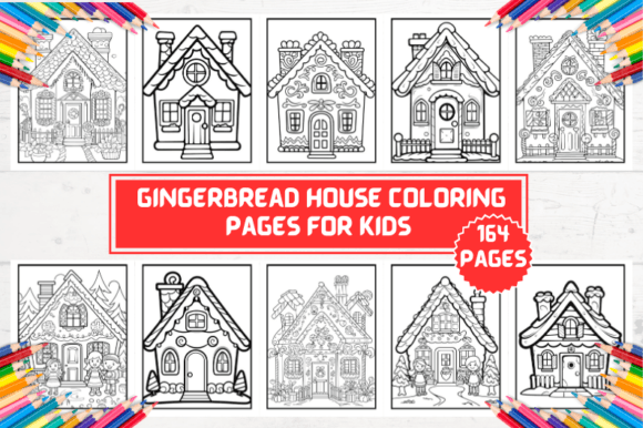 Gingerbread House Coloring Pages for Kid