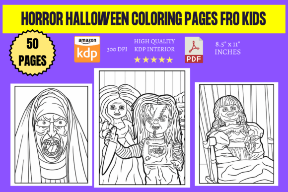 Horror Halloween Coloring Pages Fork Kid