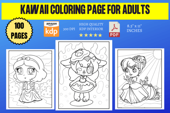 Kawaii Coloring Page for Adults