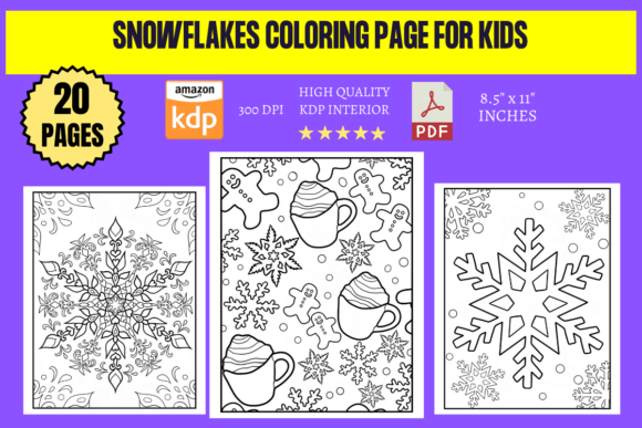 Snowflakes Coloring Page for Kids