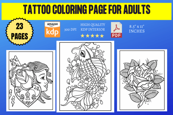 Tattoo Coloring Page for Adults: A Creative, Calming, and Customizable Resource
