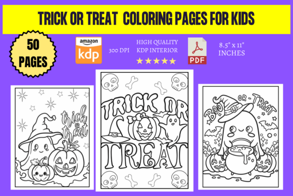 Trick or Treat Coloring Page Fork Kids