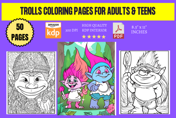 Trolls Coloring Pages for Adults Teens
